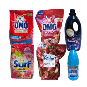 Bột giặt – nước giặt – nước xả – nước tẩy